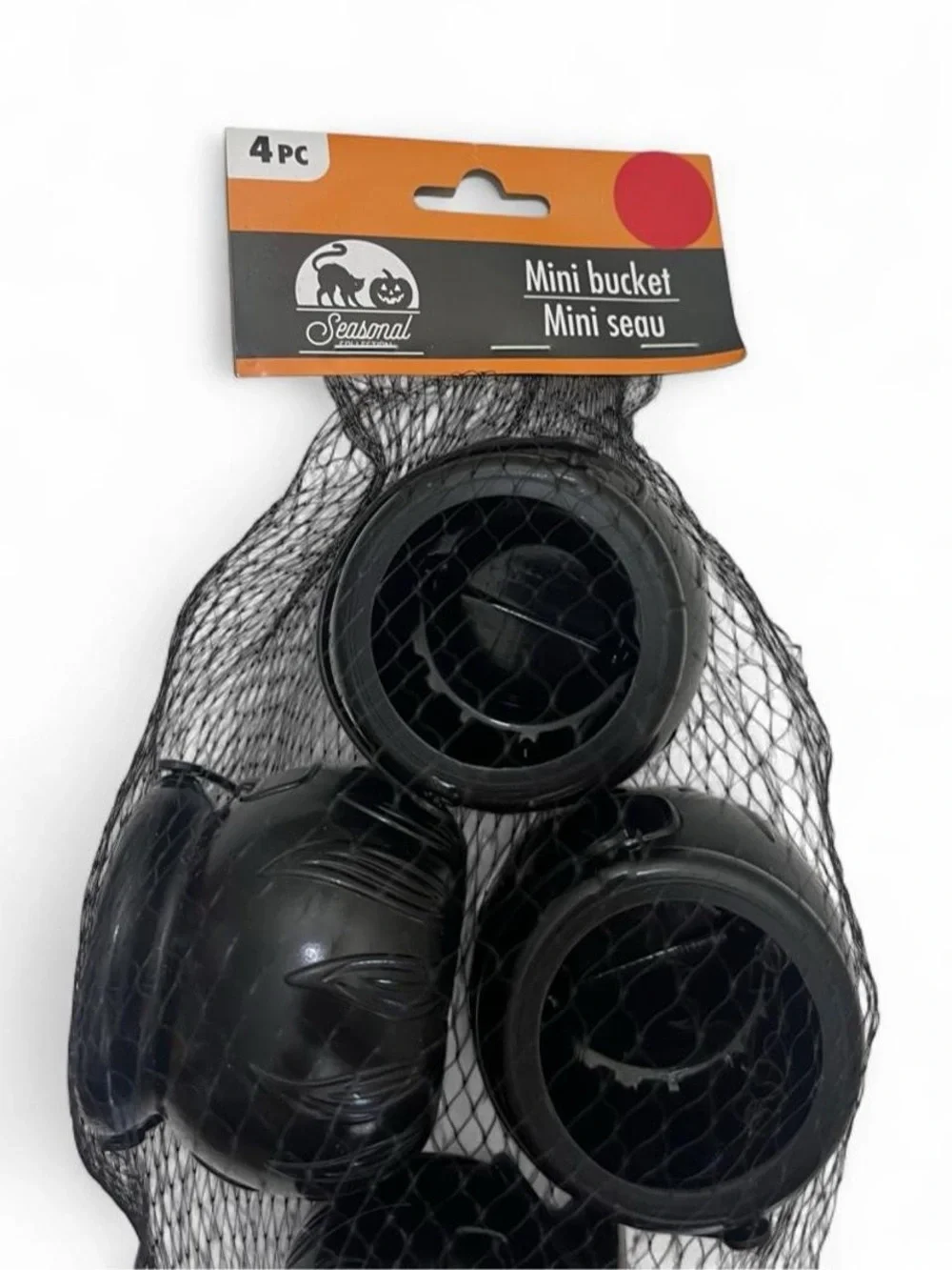 4 Mini Black Cauldron Buckets Buckets Home Halloween School Decor Brand New